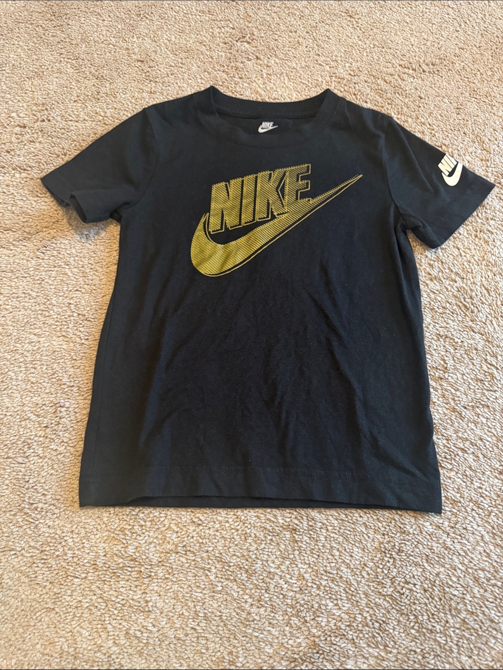 Nike Kids Short Sleeve Logo Tees in Black, Blue, Gray & Yellow - Picture 7 of 7